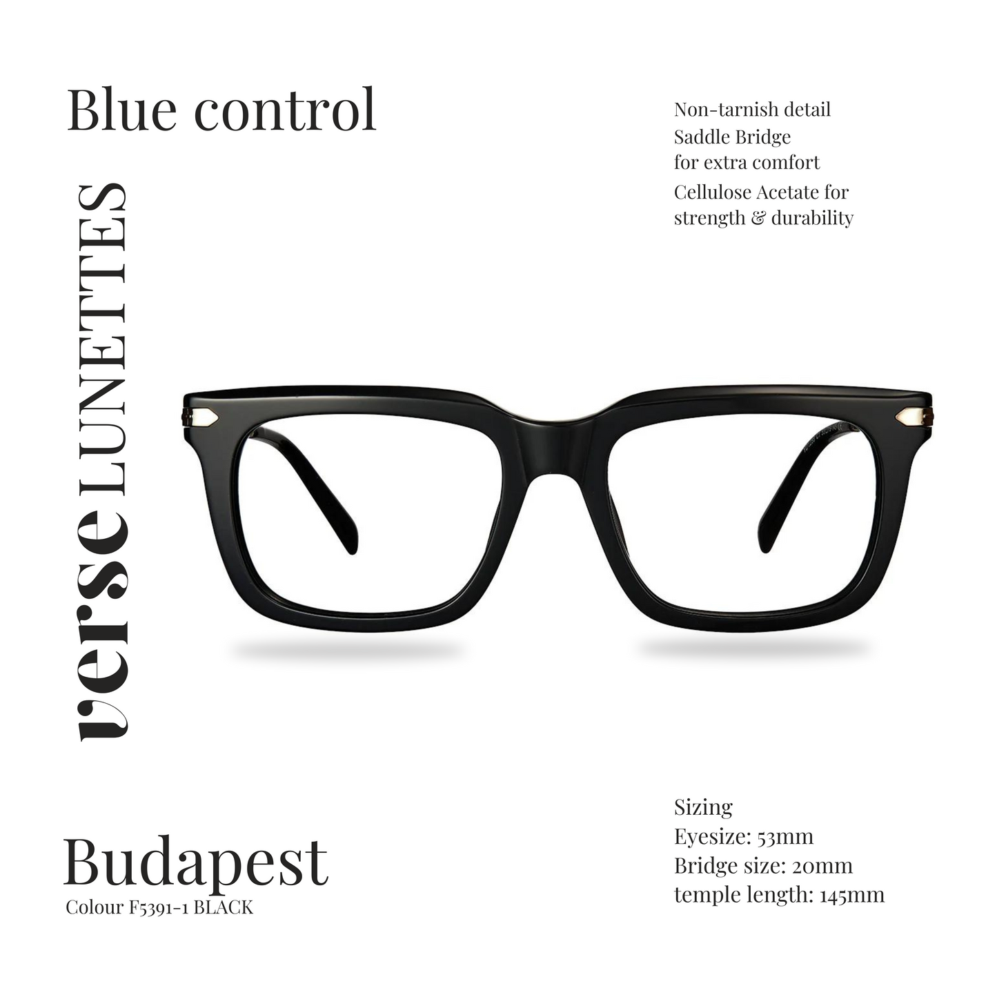 Budapest Blue Control - Black