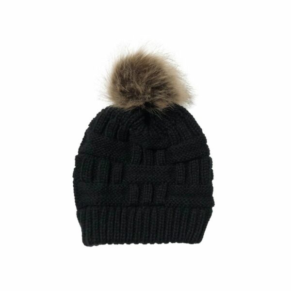 Ponytail Ribbed Beanie