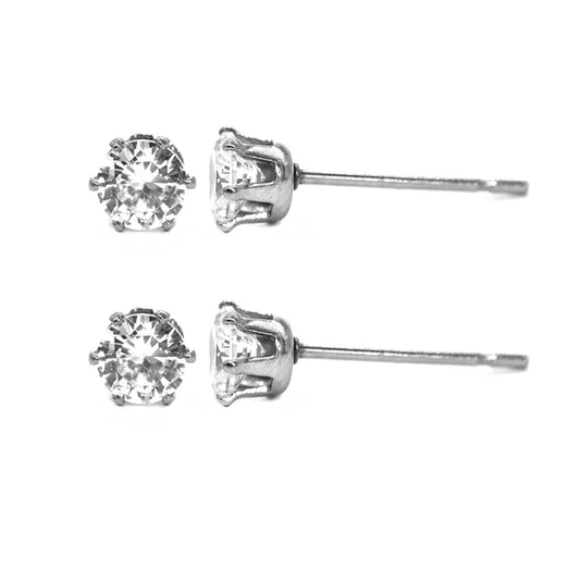 Cubic Zirconia 4mm Studs