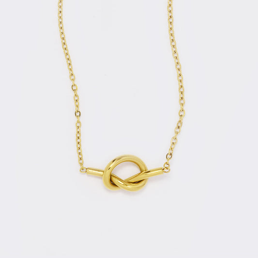 Knot Design Necklace - Gold