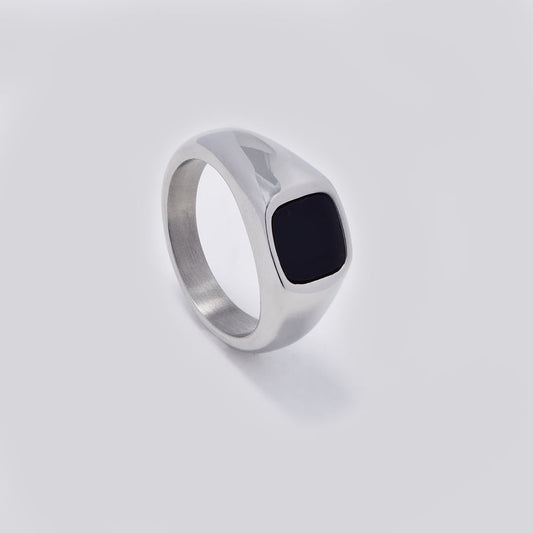 Signet Ring - Black Square