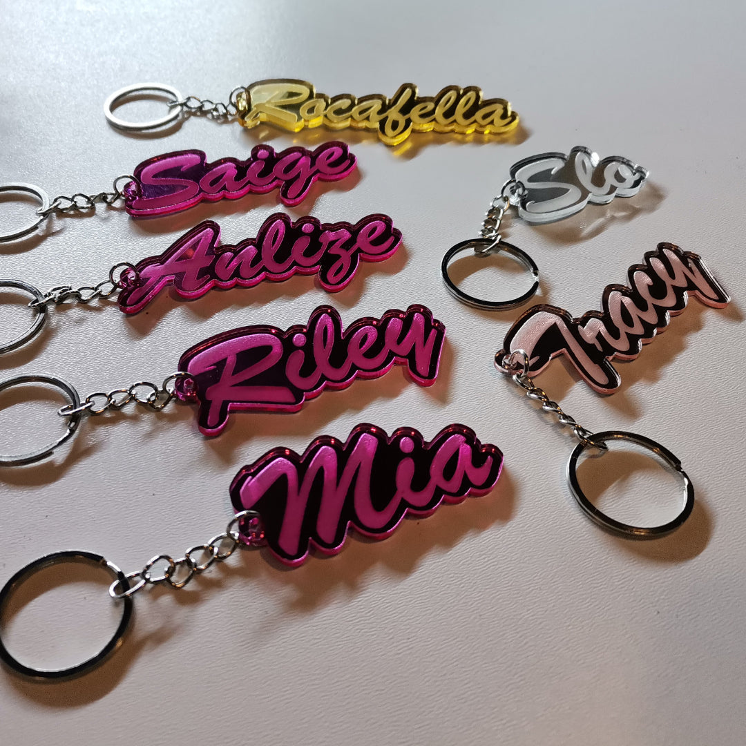 Acrylic Engraved Keyrings