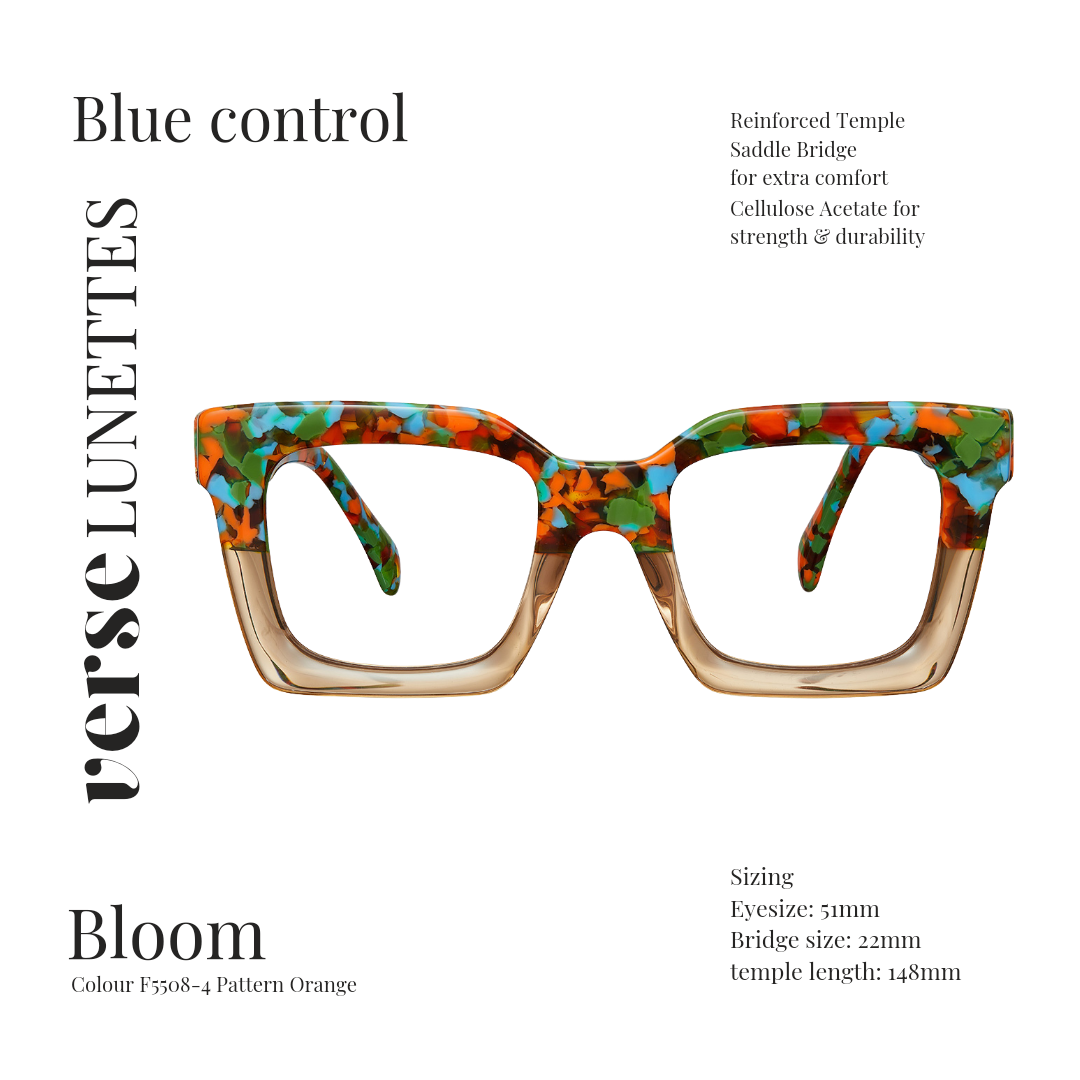 Bloom Blue Control - Orange Floral