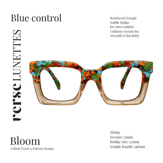 Bloom Blue Control - Orange Floral